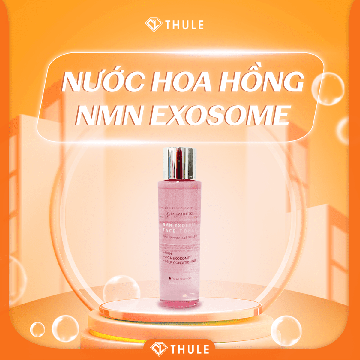 Nước Hoa Hồng NMN Exosome - Cân Bằng Độ pH, Cấp Ẩm Tức Thì Và Tăng Khả Năng Hấp Thụ Dưỡng Chất 