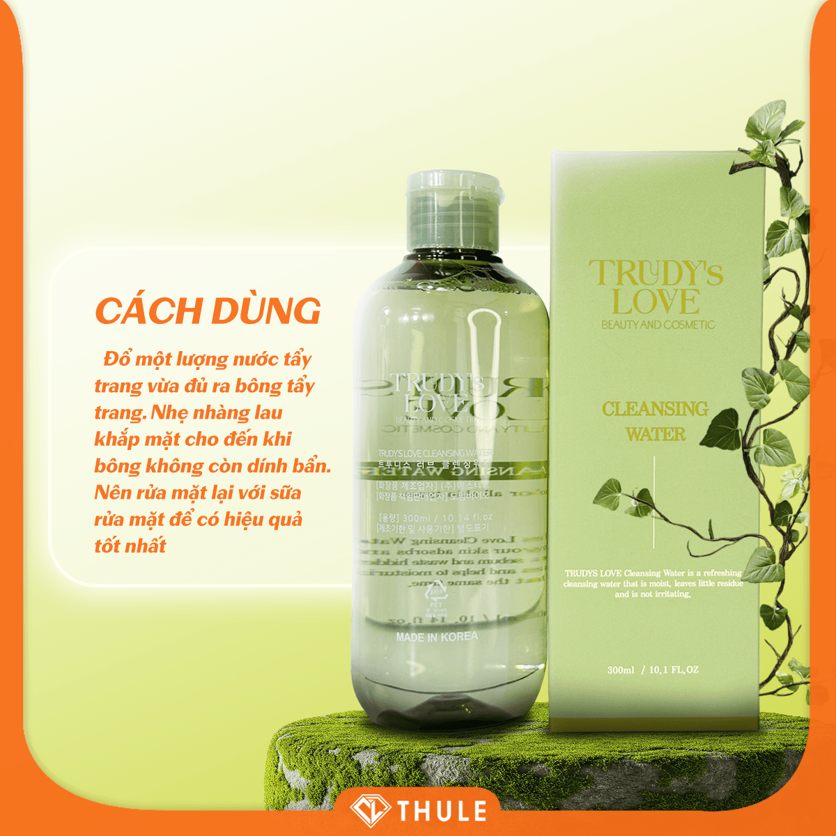 Nước Tẩy Trang Trudy’s Love – Làm Sạch Sâu, Cuốn Trôi Mọi Lớp Makeup Nhưng Vẫn Giữ Da Mềm Mịn Và Ẩm Mượt Suốt Cả Ngày