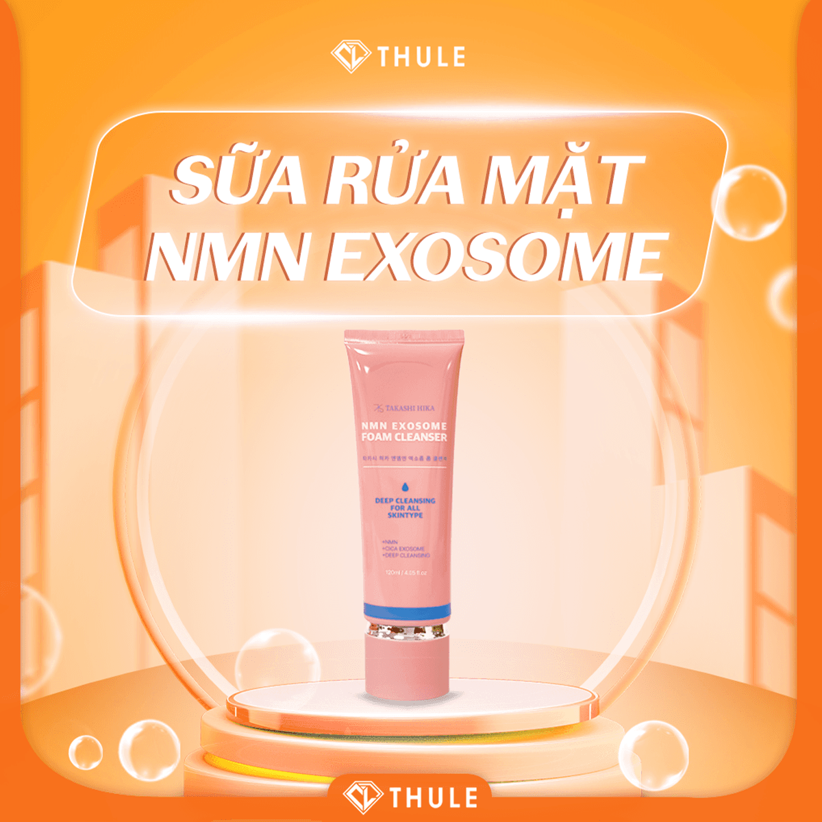 Sữa Rửa Mặt NMN Exosome – Làm Sạch Sâu, Loại Bỏ Bã Nhờn, Giữ Da Mềm Mịn Và Hỗ Trợ Tái Tạo Da Tự Nhiên