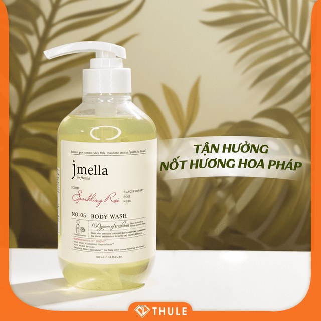 Sữa Tắm Jmella – Làm Sạch Dịu Nhẹ, Dưỡng Ẩm Sâu, Giữ Hương Thơm Lâu Và Cho Làn Da Mềm Mịn Suốt Ngày