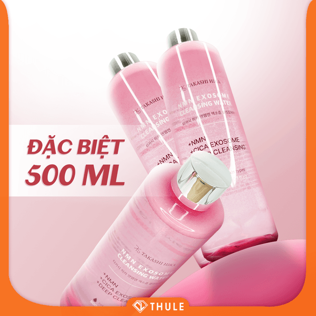 Nước Tẩy Trang NMN Exosome – Loại Bỏ Lớp Makeup Và Bã Nhờn, Làm Sạch Sâu, Giữ Da Mềm Mịn Và Sẵn Sàng Hấp Thụ Dưỡng Chất