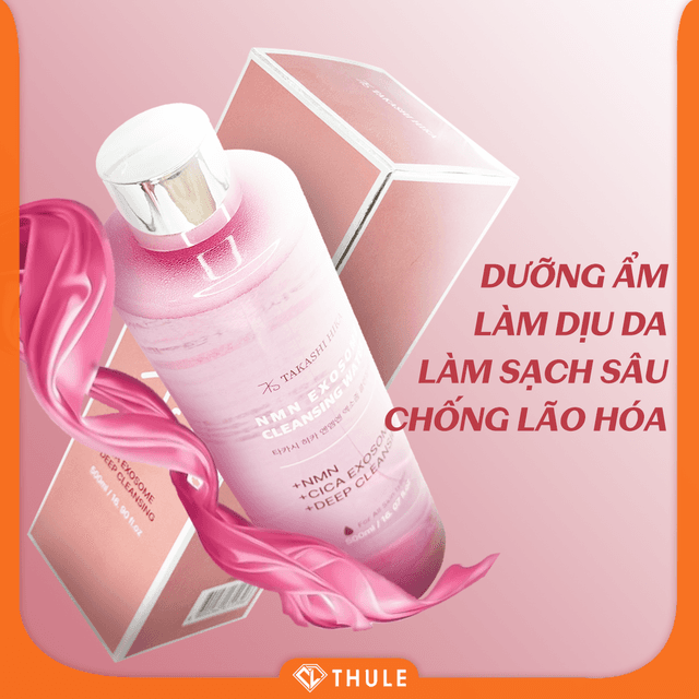 Nước Tẩy Trang NMN Exosome – Loại Bỏ Lớp Makeup Và Bã Nhờn, Làm Sạch Sâu, Giữ Da Mềm Mịn Và Sẵn Sàng Hấp Thụ Dưỡng Chất