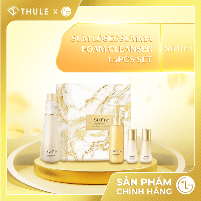 Sữa Rửa Mặt Dạng Gel Làm Sạch Bụi Bẩn Và Dầu Nhờn Su:m37 LosecSumma Foam Cleanser 1.5pcs Set