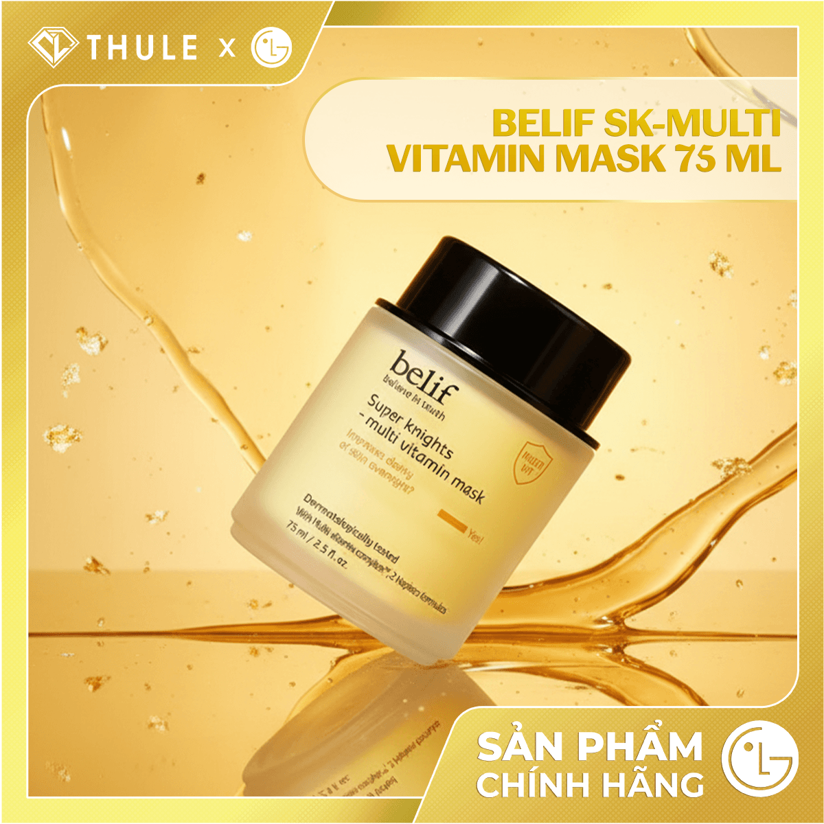 Mặt Nạ Ngủ Dưỡng Sáng Da Belif Super Knight Multi Vitamin Mask - Căng Bóng, Cấp Ẩm Sâu, Cải Thiện Làn Da Sỉn