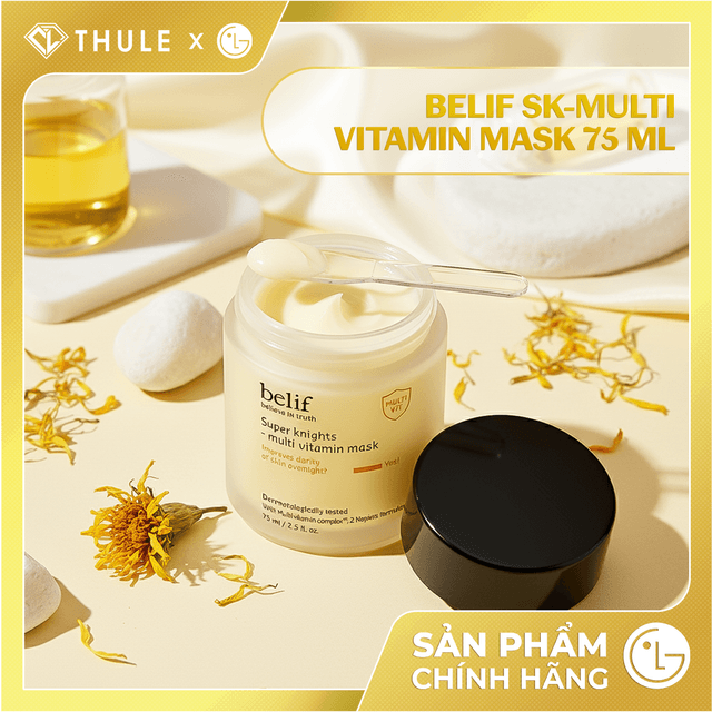 Mặt Nạ Ngủ Dưỡng Sáng Da Belif Super Knight Multi Vitamin Mask - Căng Bóng, Cấp Ẩm Sâu, Cải Thiện Làn Da Sỉn