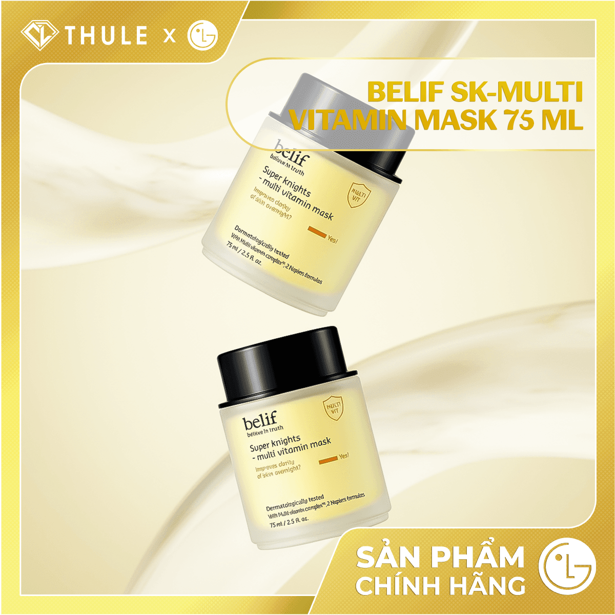 Mặt Nạ Ngủ Dưỡng Sáng Da Belif Super Knight Multi Vitamin Mask - Căng Bóng, Cấp Ẩm Sâu, Cải Thiện Làn Da Sỉn