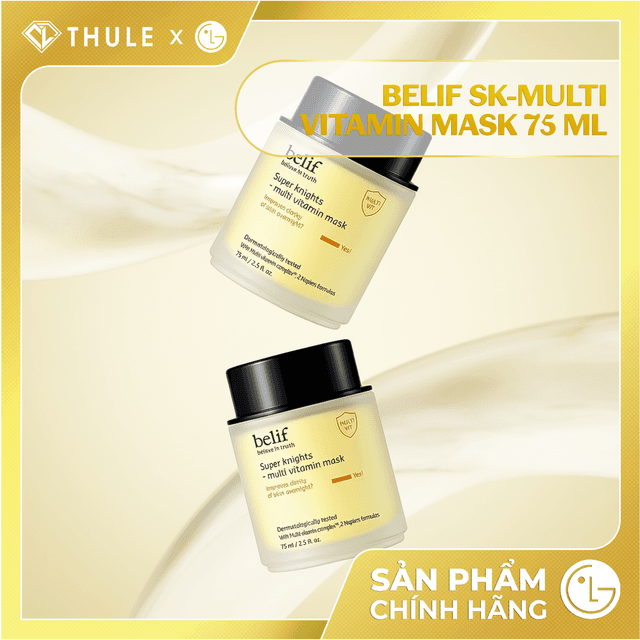 Mặt Nạ Ngủ Dưỡng Sáng Da Belif Super Knight Multi Vitamin Mask - Căng Bóng, Cấp Ẩm Sâu, Cải Thiện Làn Da Sỉn