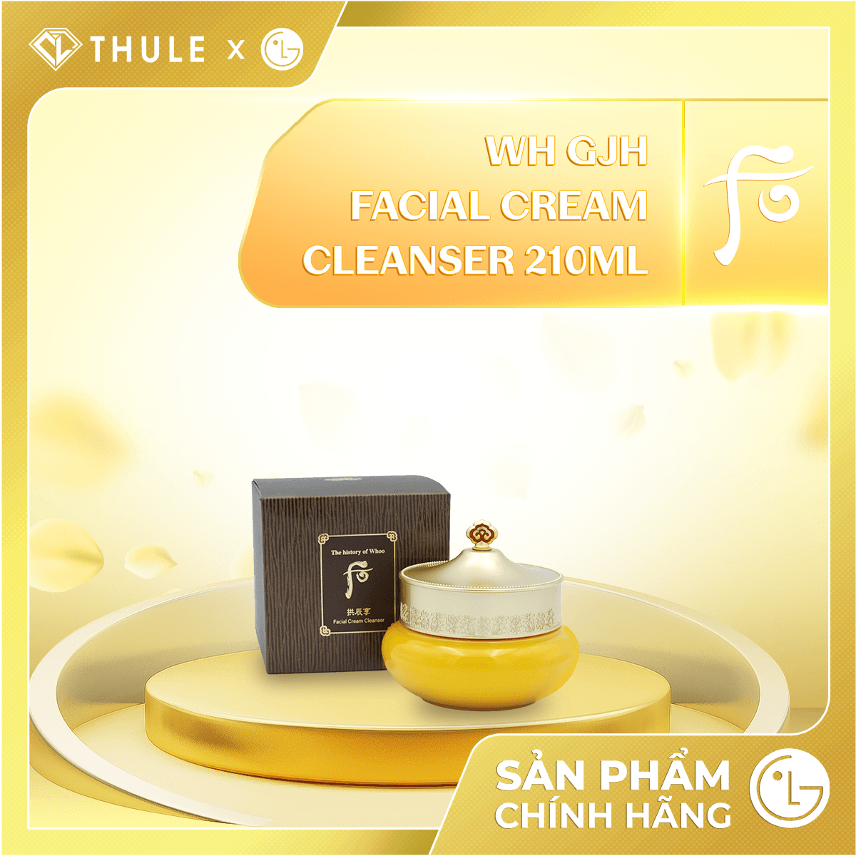 Kem Tẩy Trang Whoo Gongjinhyang – Làm Sạch Dịu Nhẹ, Loại Bỏ Lớp Makeup, Nuôi Dưỡng Da Và Giúp Da Mềm Mịn, Sáng Khỏe Tự Nhiên