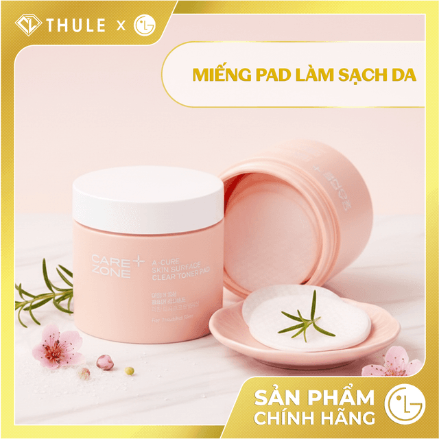 Tẩy Tế Bào Chết Carezone A-Cure Toner Pad - Giảm Mụn Ẩn, Mụn Đầu Đen Và Tăng Khả Năng Hấp Thụ Dưỡng Chất