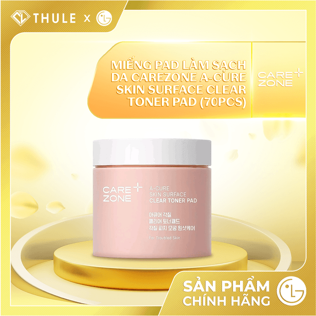 Tẩy Tế Bào Chết Carezone A-Cure Toner Pad - Giảm Mụn Ẩn, Mụn Đầu Đen Và Tăng Khả Năng Hấp Thụ Dưỡng Chất