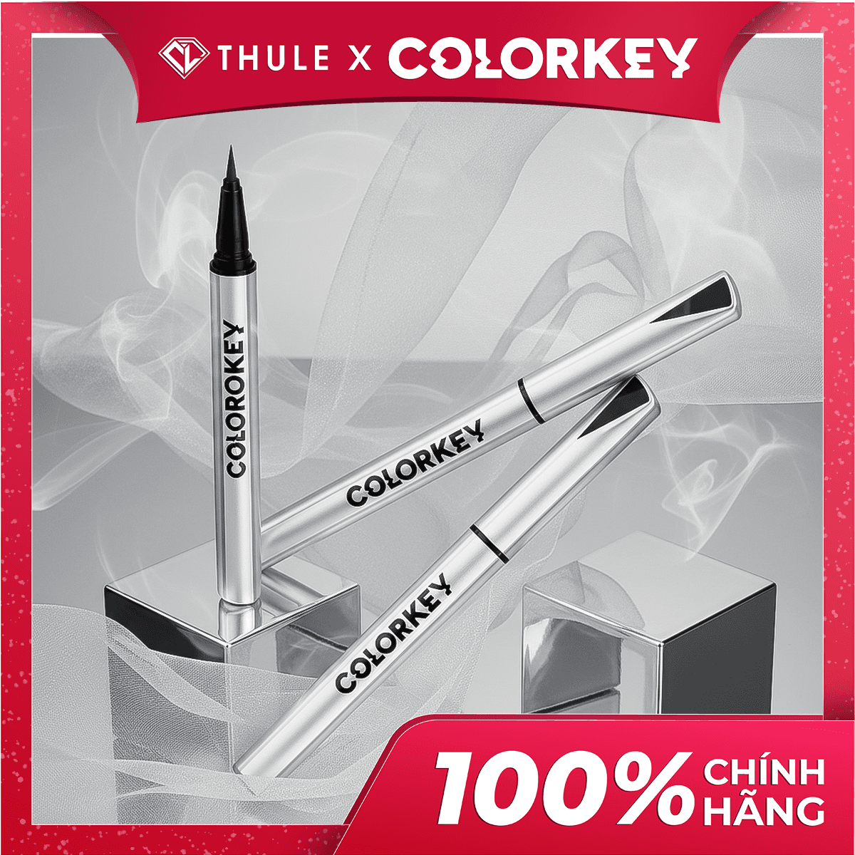 Bút Kẻ Mắt Dạng Lỏng Colorkey N01, Siêu Mảnh, Chống Trôi, Sắc Nét  
