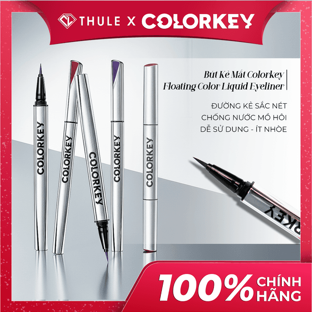Bút Kẻ Mắt Dạng Lỏng Colorkey N01, Siêu Mảnh, Chống Trôi, Sắc Nét  