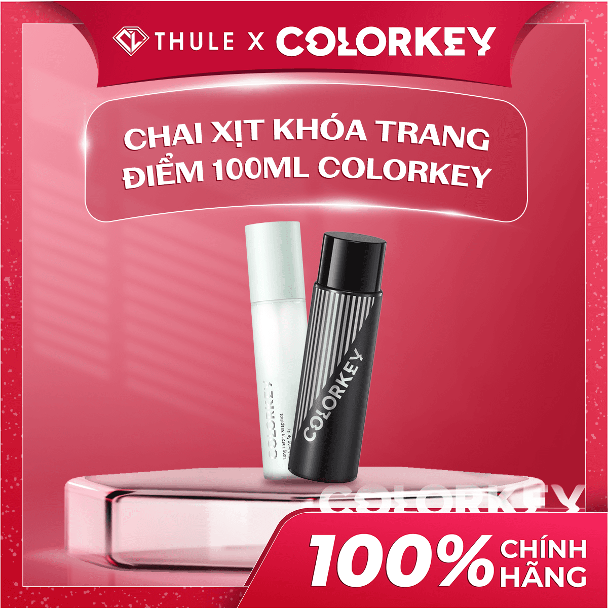 Xịt Khoá Trang Điểm, Cấp Ẩm, Kiểm Soát Da Dầu, Giữ Lớp Trang Điểm Nhiều Giờ - Colorkey Snapshot Finishing Spray Set