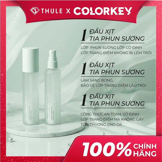 Xịt Khoá Trang Điểm, Cấp Ẩm, Kiểm Soát Da Dầu, Giữ Lớp Trang Điểm Nhiều Giờ - Colorkey Snapshot Finishing Spray Set