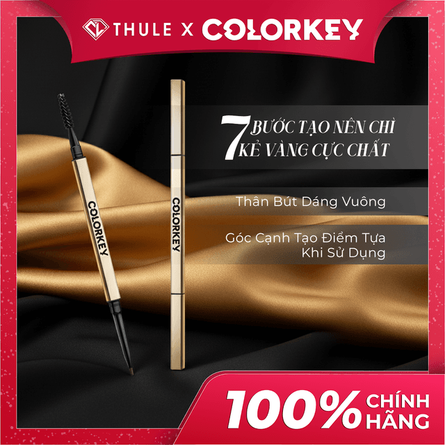 Chì Kẻ Mày Colorkey The Rapid Eyebrow Pencil 02 - Tự Nhiên, Dễ Tán, Lâu Trôi