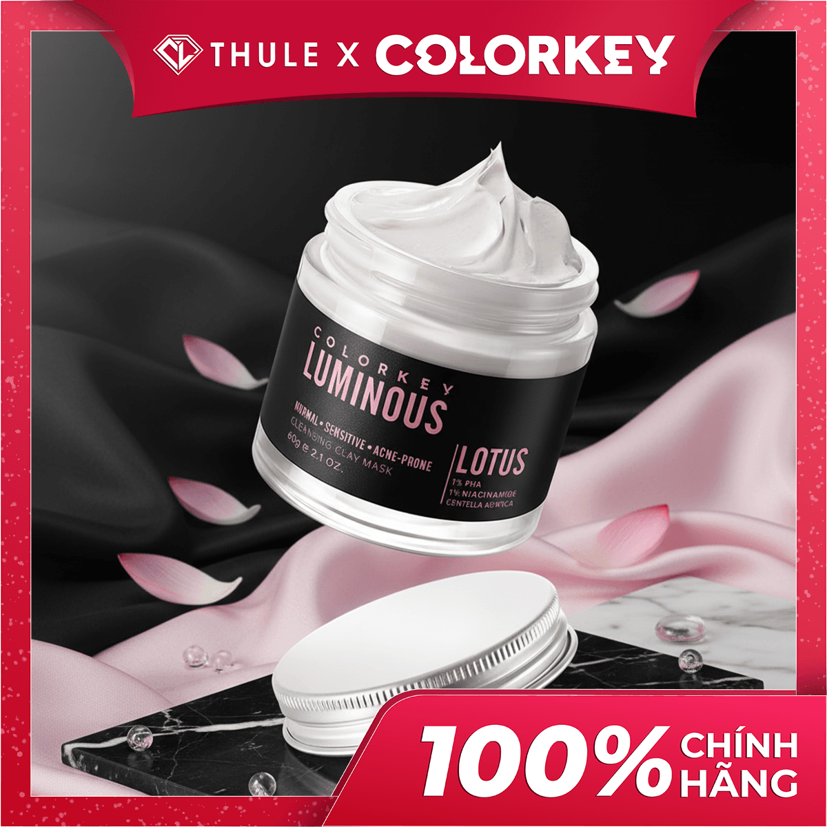 Mặt Nạ Bùn Colorkey Cleansing Clay Mask - Làm Sạch Sâu, Hút Dầu, Thu Nhỏ Lỗ Chân Lông