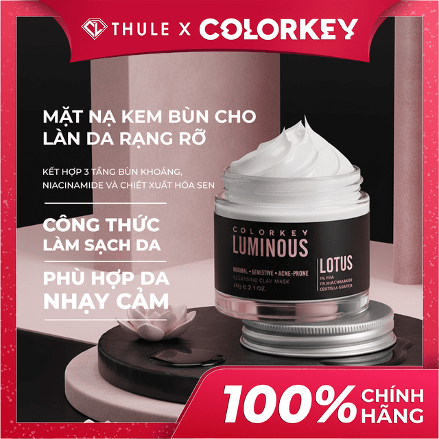 Mặt Nạ Bùn Colorkey Cleansing Clay Mask - Làm Sạch Sâu, Hút Dầu, Thu Nhỏ Lỗ Chân Lông