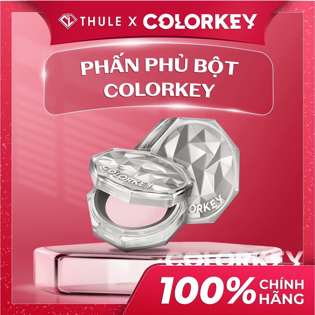 Phấn Phủ Dạng Bột Colorkey Lasting Naturally C02 - Kiềm Dầu Tốt, Thu Hẹp Lỗ Chân Lông, Lâu Trôi Make-Up