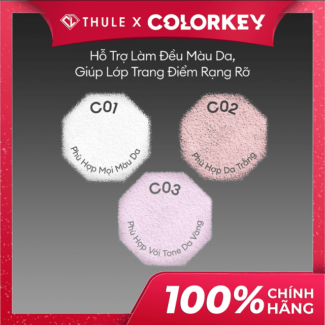 Phấn Phủ Dạng Bột Colorkey Lasting Naturally C02 - Kiềm Dầu Tốt, Thu Hẹp Lỗ Chân Lông, Lâu Trôi Make-Up