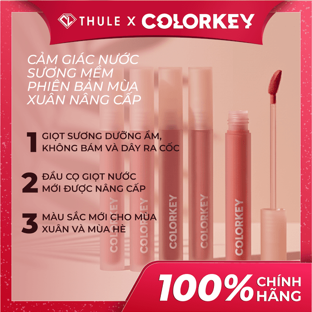 Son Bóng Dạng Lỏng Mờ Lì Chống Thấm Nước Colorkey 0308