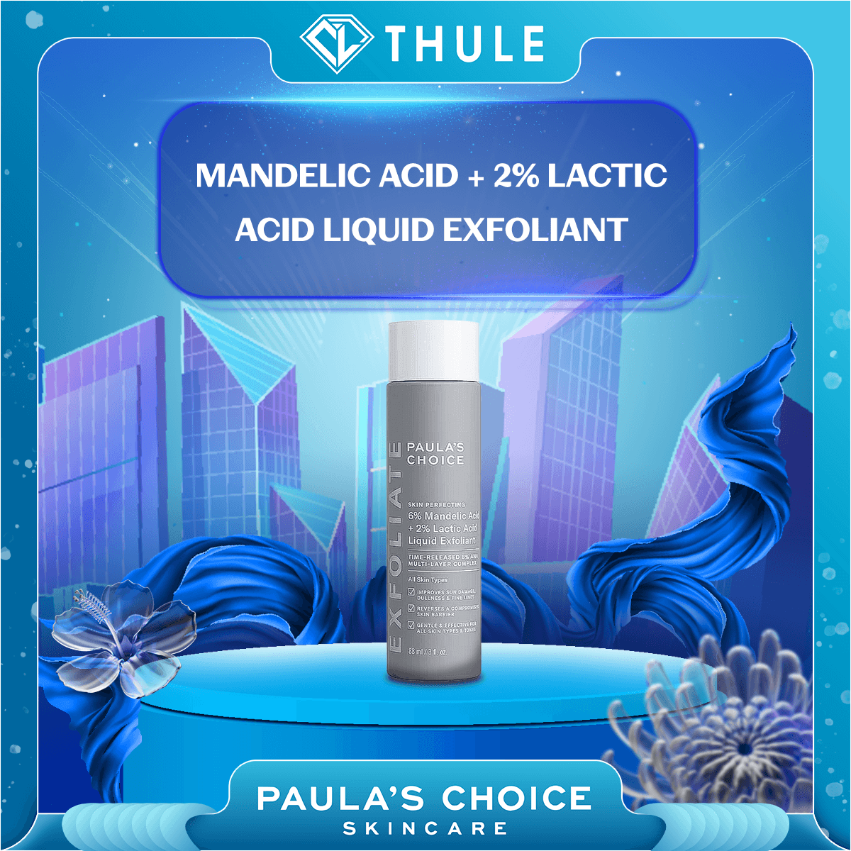 Dung Dịch Loại Bỏ Tế Bào Chết, Làm Sáng Da Skin Perfecting 6% Mandelic Acid + 2% Lactic Acid Liquid Exfoliant