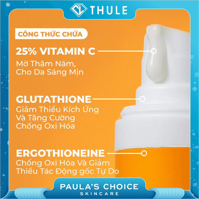 Tinh Chất Làm Sáng Da, Mờ Nám Chuyên Sâu với 25% Vitamin C + Glutathione Clinical Serum 30ml