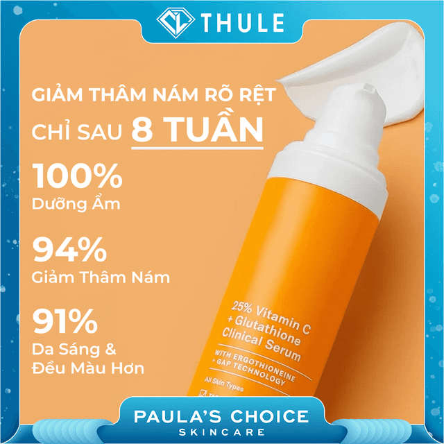 Tinh Chất Làm Sáng Da, Mờ Nám Chuyên Sâu với 25% Vitamin C + Glutathione Clinical Serum 30ml
