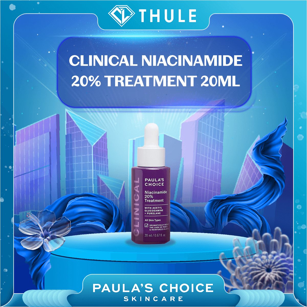 Tinh Chất Thu Nhỏ Lỗ Chân Lông To Và Làm Sáng Mịn Bề Mặt Da - Clinical Niacinamide 20% Treatment 20ml