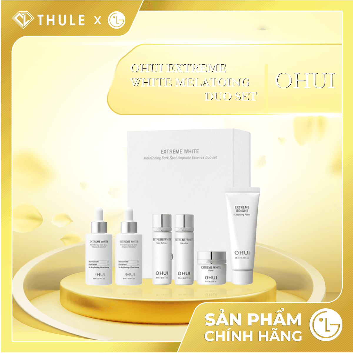 Set Trắng Da Ohui Extreme White – Dưỡng Sáng Da Mạnh Mẽ, Giảm Thâm Sạm, Cải Thiện Màu Da Không Đều, Rạng Rỡ, Tươi Trẻ