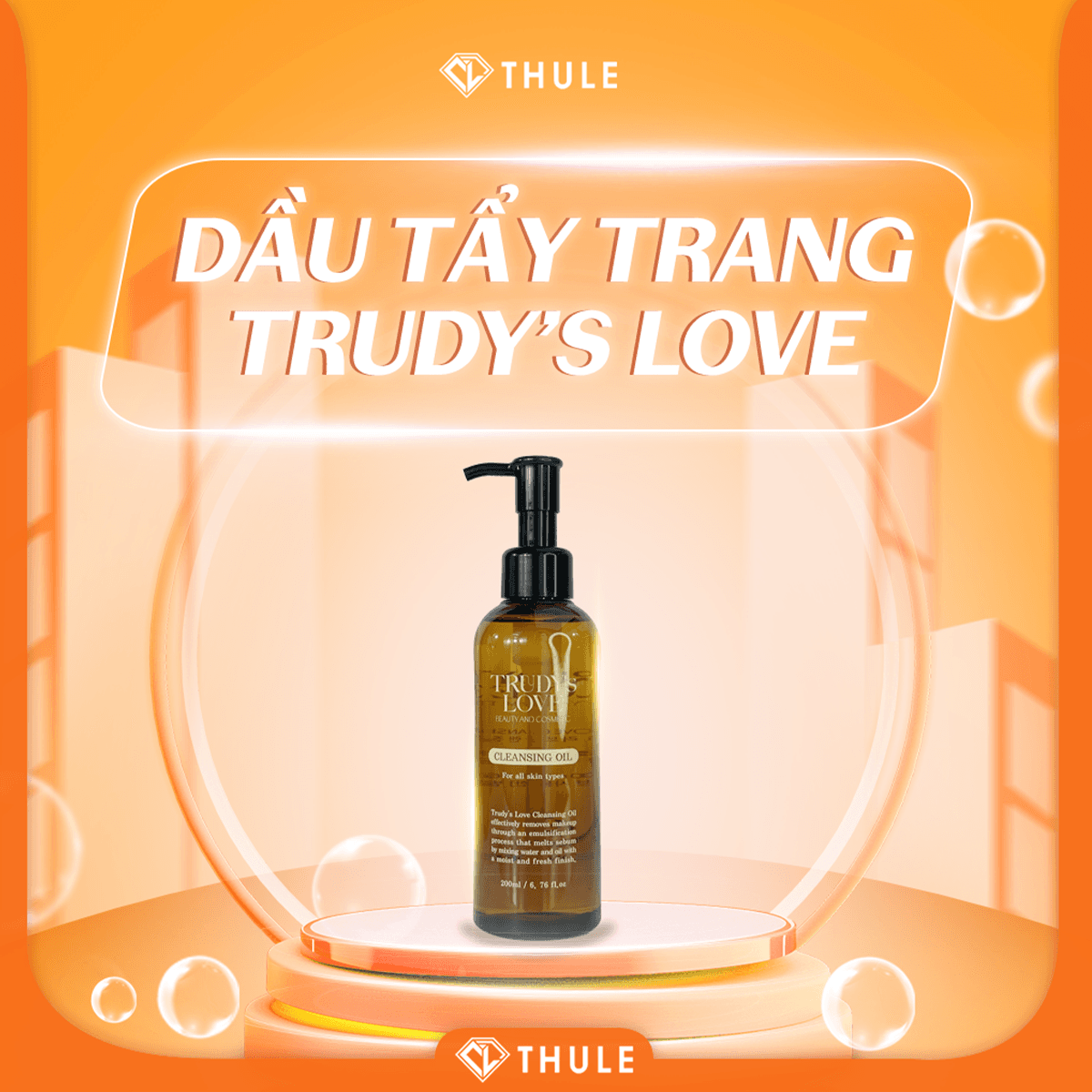 Dầu Tẩy Trang Cấp Ẩm Tự Nhiên, Loại Bỏ Bã Nhờn Giúp Da Thông Thoáng - Trudy's Love