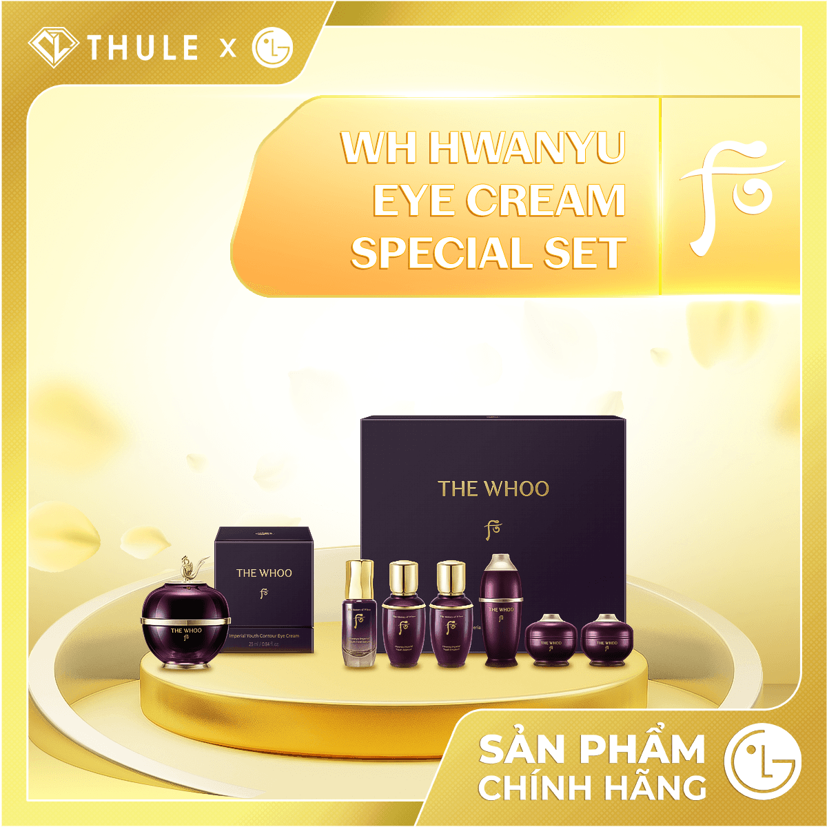 Bộ Kem Mắt Trẻ Hóa Da The Whoo Hwanyu Imperial Youth Contour Eye Cream Special Set