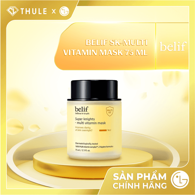 Mặt Nạ Ngủ Dưỡng Sáng Da Belif Super Knight Multi Vitamin Mask - Căng Bóng, Cấp Ẩm Sâu, Cải Thiện Làn Da Sỉn