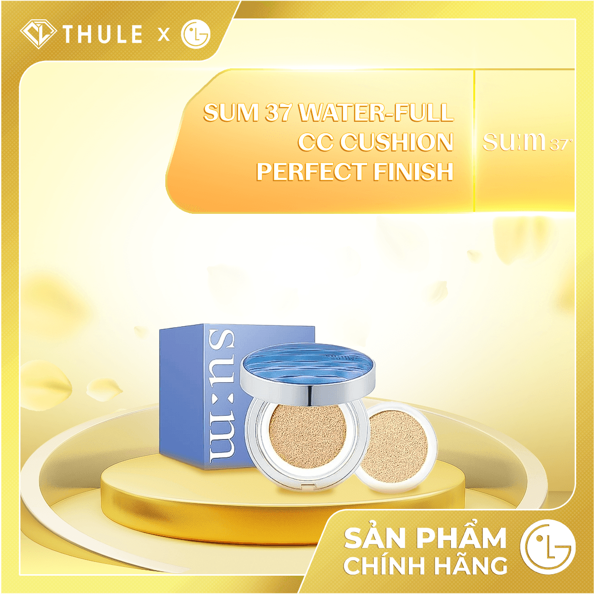 Phấn Nước Su:m 37 - Cấp Ấm, Căng Bóng Da, Duy Trì Lớp Nên Lâu