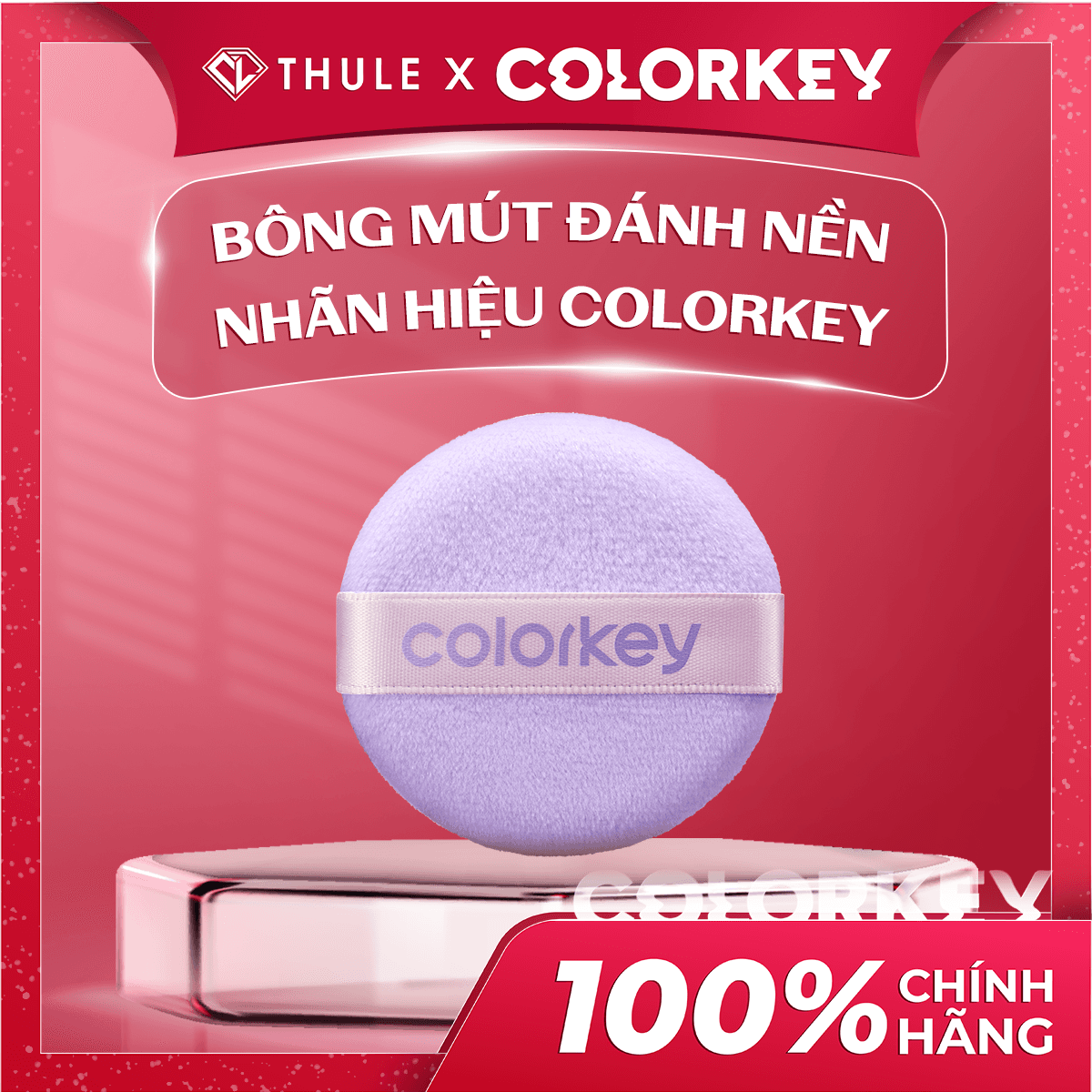 Bông Mút Đánh Nền, Tăng Độ Bám, Dễ Làm Sạch, Giúp Tạo Nền Mỏng Nhẹ Tự Nhiên, Nhãn Hiệu - Colorkey Build For VietNam