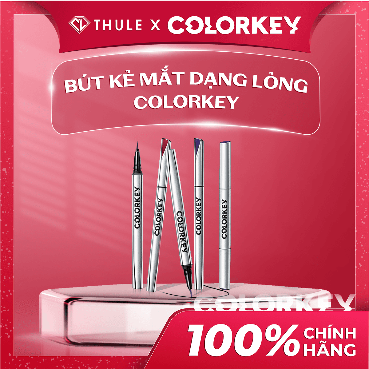 Bút Kẻ Mắt Dạng Lỏng Colorkey N01, Siêu Mảnh, Chống Trôi, Sắc Nét