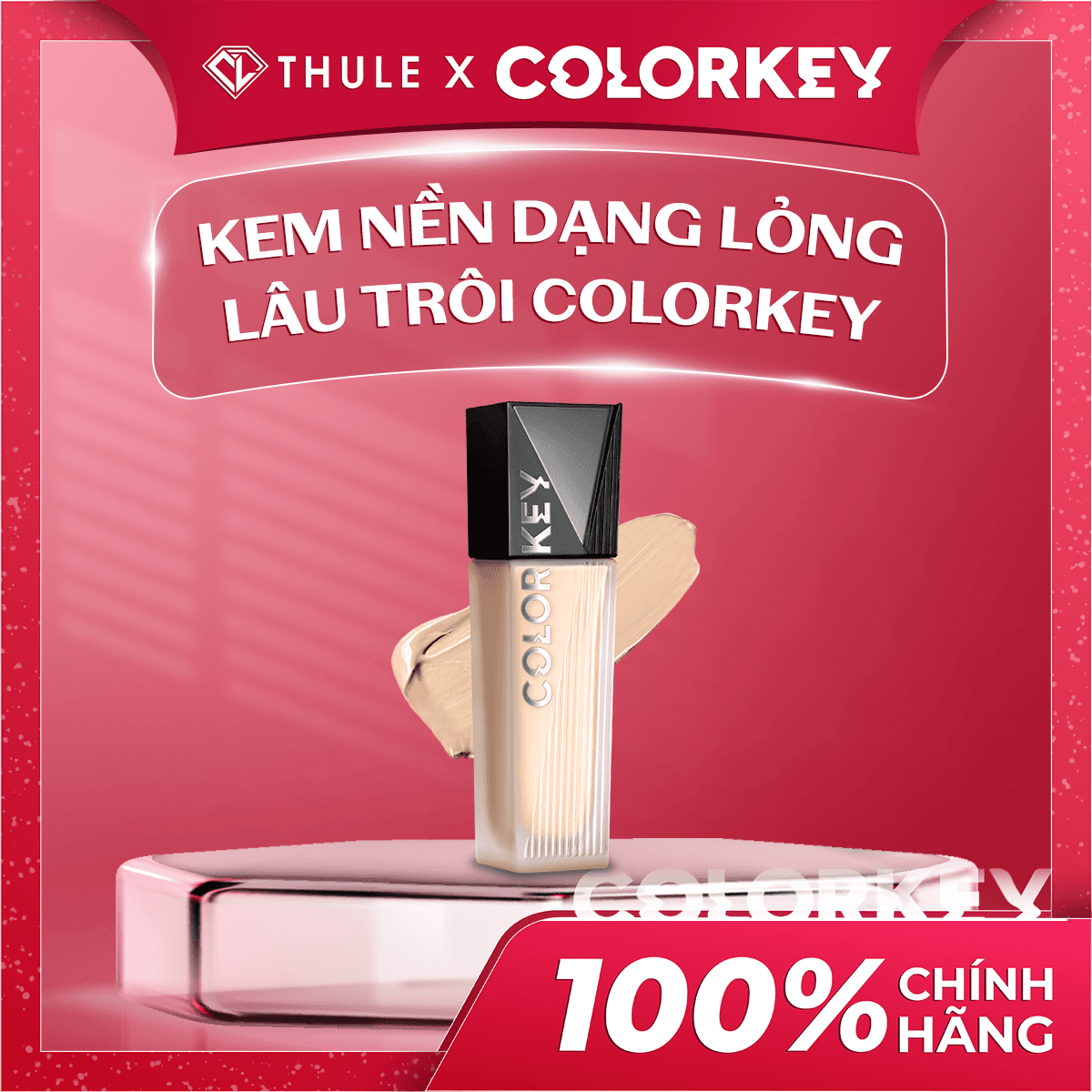 Kem Nền Dạng Lỏng Lâu Trôi Colorkey Long Lasting Flawless Liquid Foundation P2 - Che Phủ Mịn Mượt, Lâu Trôi, Kiềm Dầu