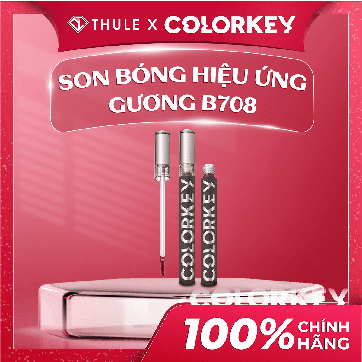 Son Bóng Hiệu Ứng Gương B708 Colorkey Airy Lip Mirror