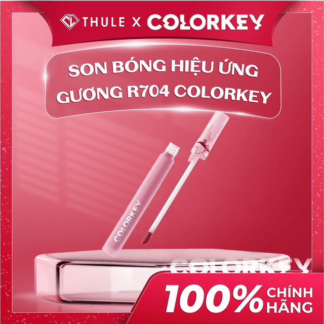 Son Bóng Hiệu Ứng Gương R704 Colorkey Airy Lip Mirror Series R704 (Ice Cream )