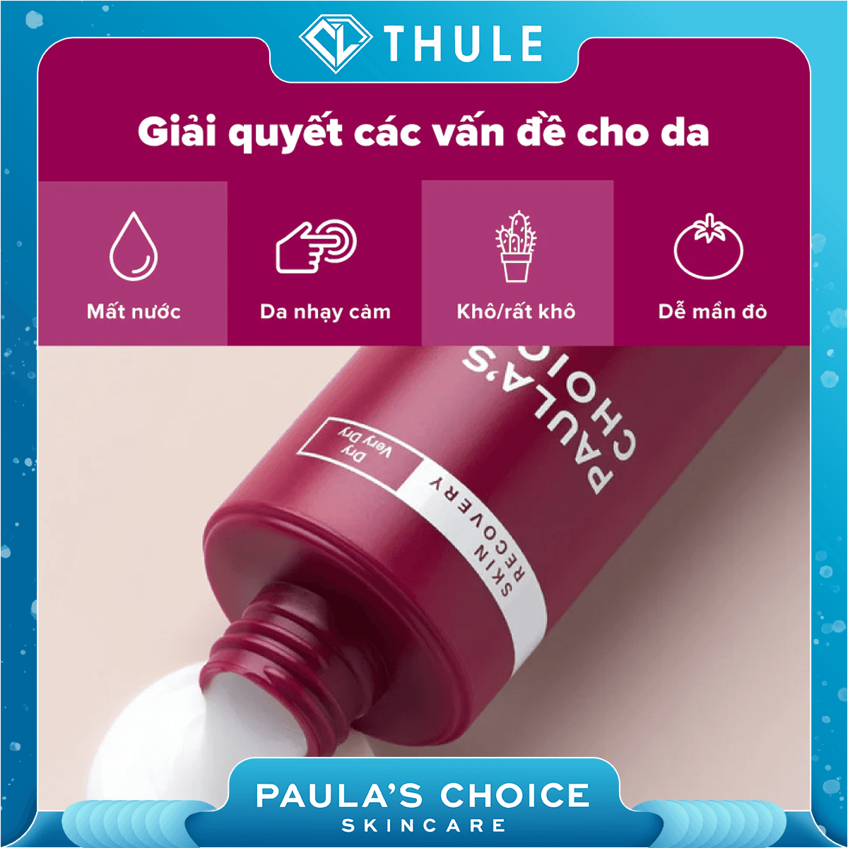Kem Rửa Mặt Làm Dịu, Giúp Da Mềm Mịn Paula’s Choice Skin Recovery Softening Cream Cleanser 237 ml