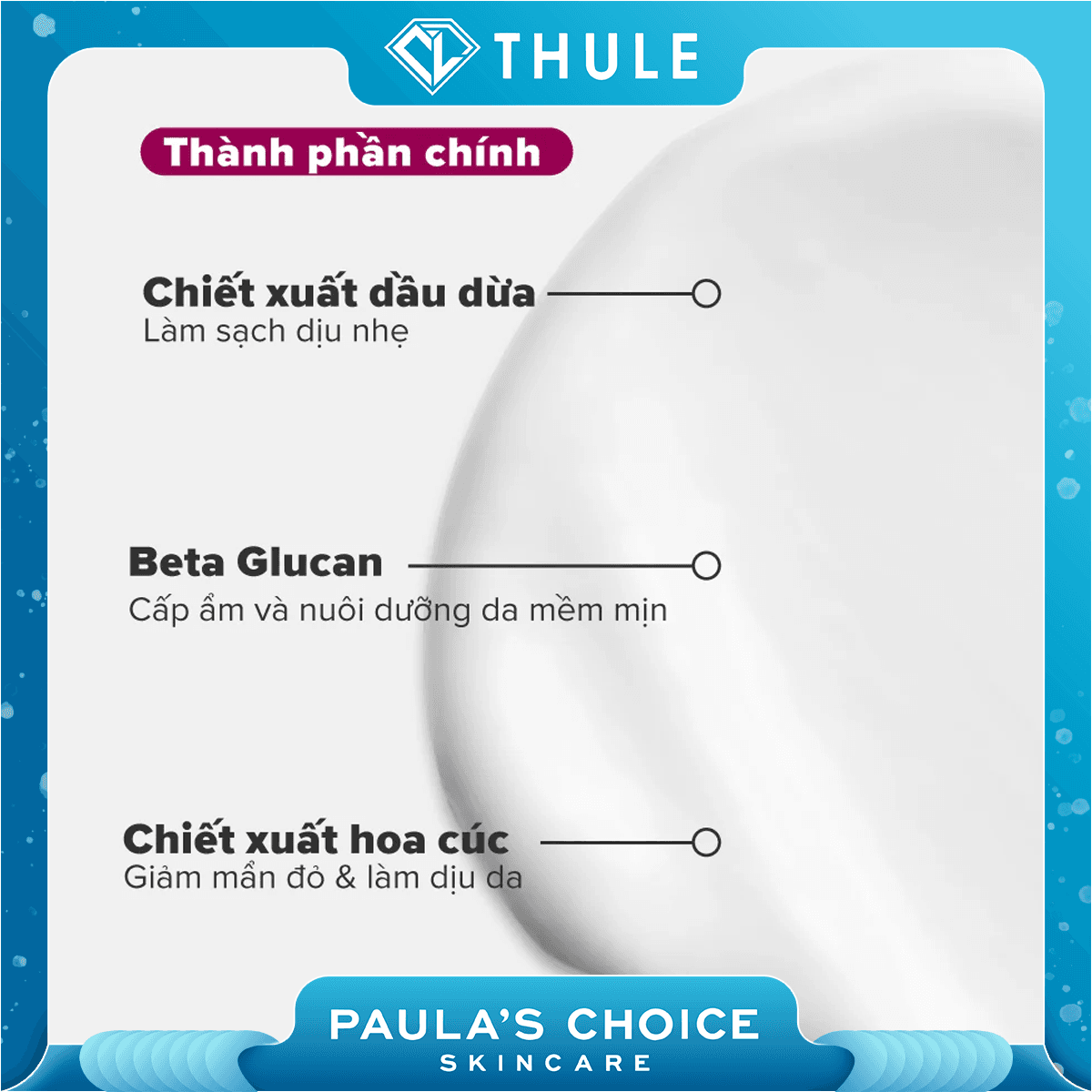 Kem Rửa Mặt Làm Dịu, Giúp Da Mềm Mịn Paula’s Choice Skin Recovery Softening Cream Cleanser 237 ml