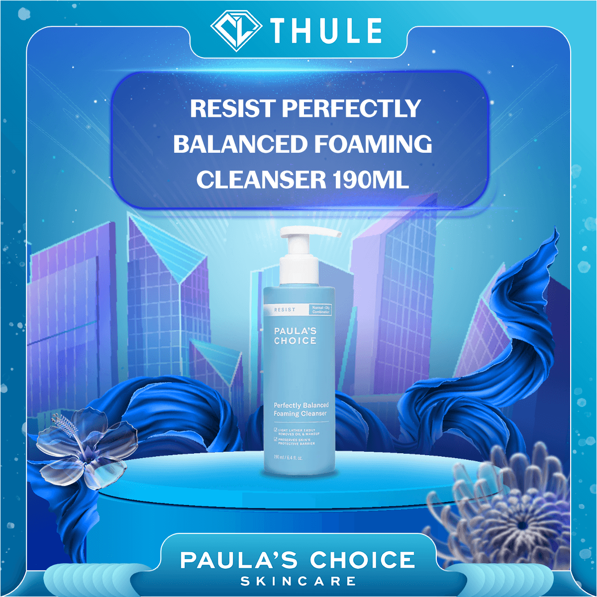 Sữa Rửa Mặt Tạo Bọt Siêu Mịn Làm Sạch, Cân Bằng Độ Ẩm Cho Da - Resist Perfectly Balanced Foaming Cleanser 190ml