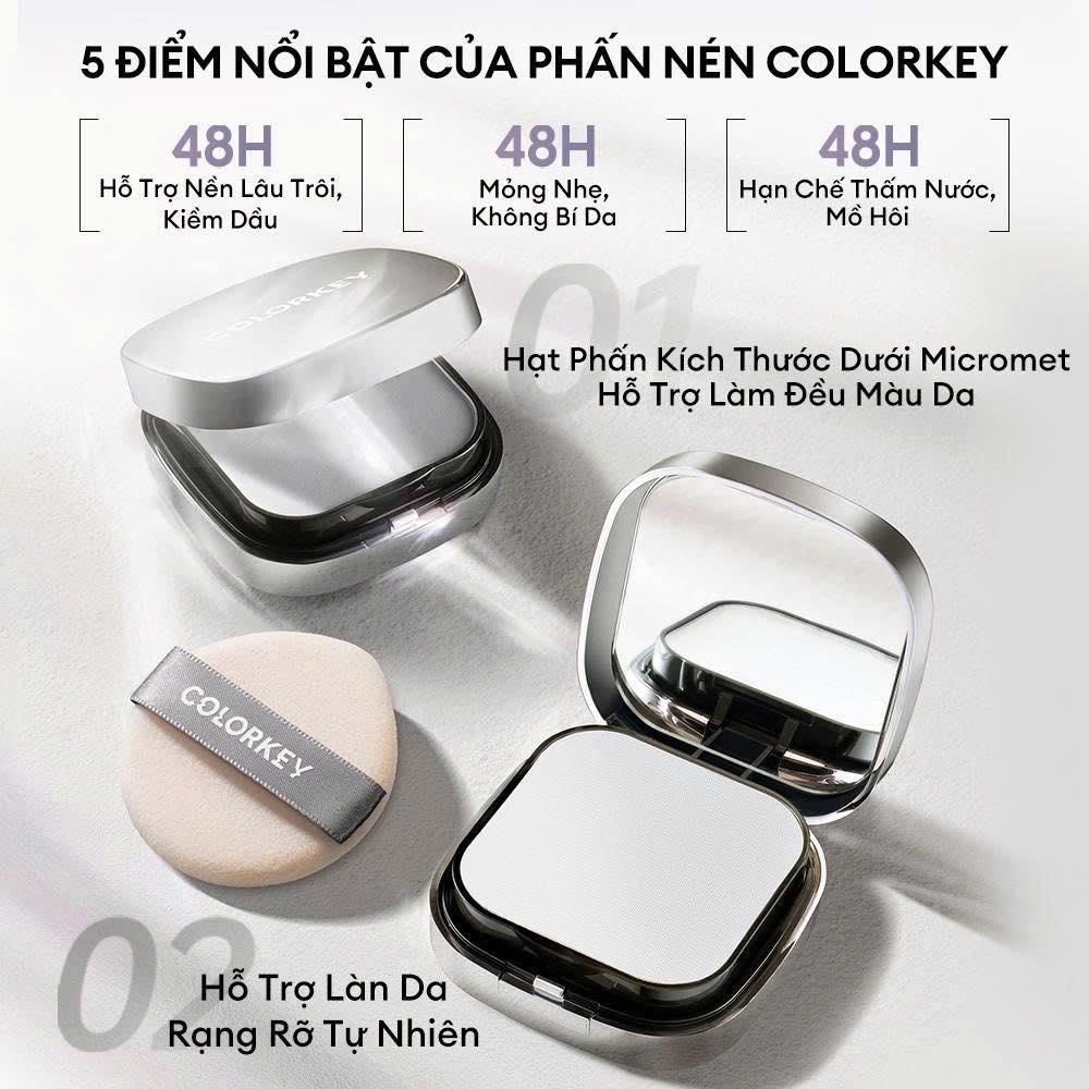 PHẤN PHỦ DẠNG NÉN COLORKEY LONG LASTING OIL CONTROL AIRY POWDER